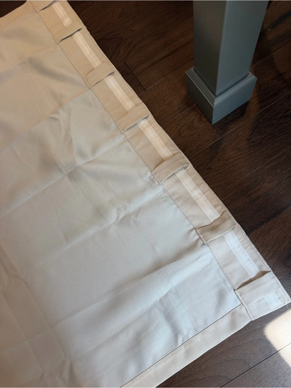 Exclusive Fabrics Ivory Linen Look Curtain Panel 49x105 Drapery - C11-2
